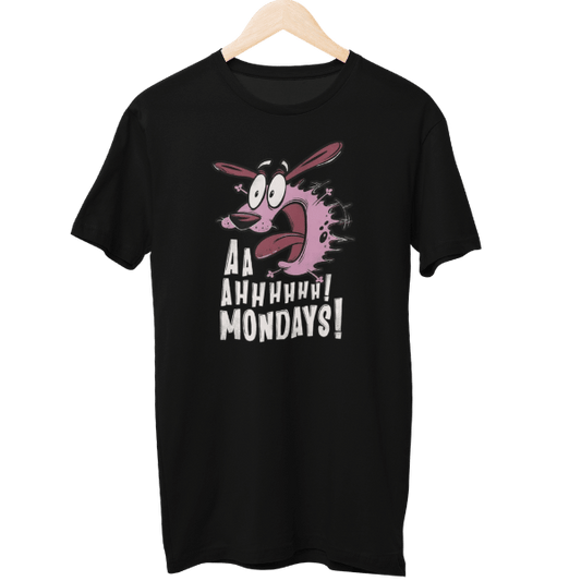 Mondays Courage The Cowardly Dog Cartoon Unisex Regular T-Shirt