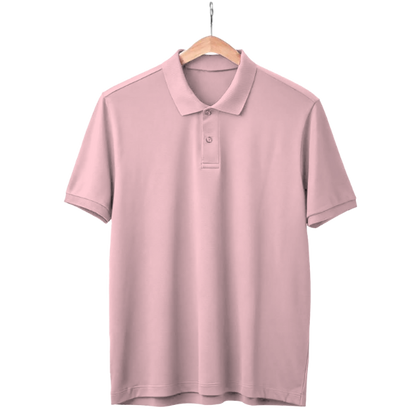 Light Pink Polo Neck T-Shirt