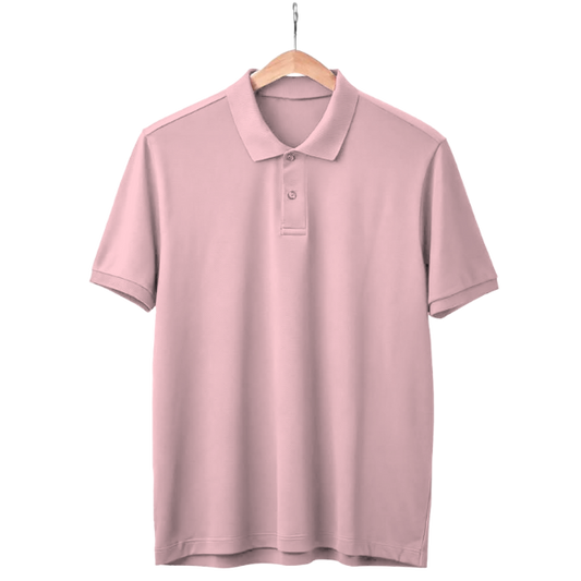 Light Pink Polo Neck T-Shirt