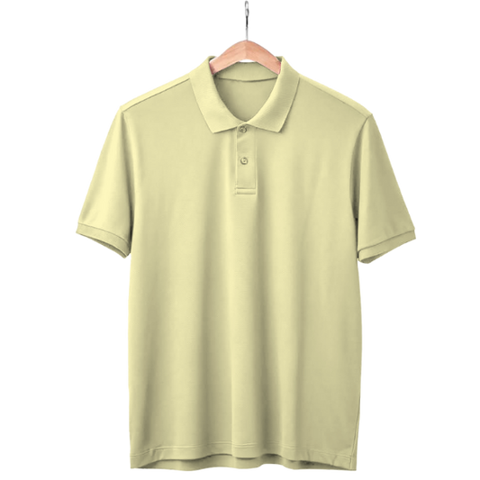 Lemon Yellow Polo Neck T-Shirt
