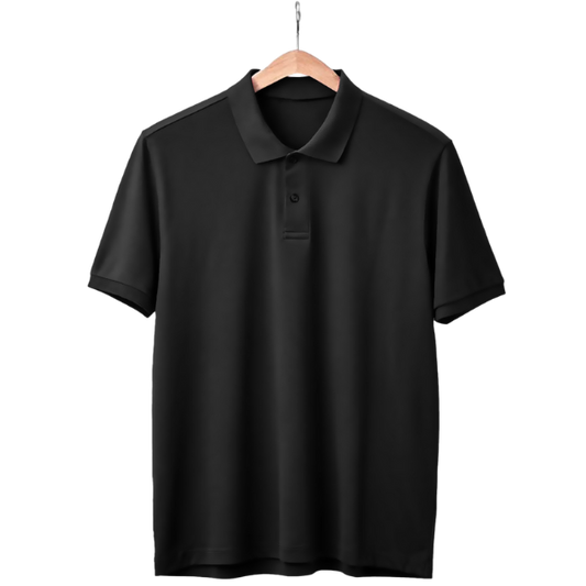 Black Polo Neck T-Shirt