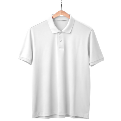 White Polo Neck T-Shirt