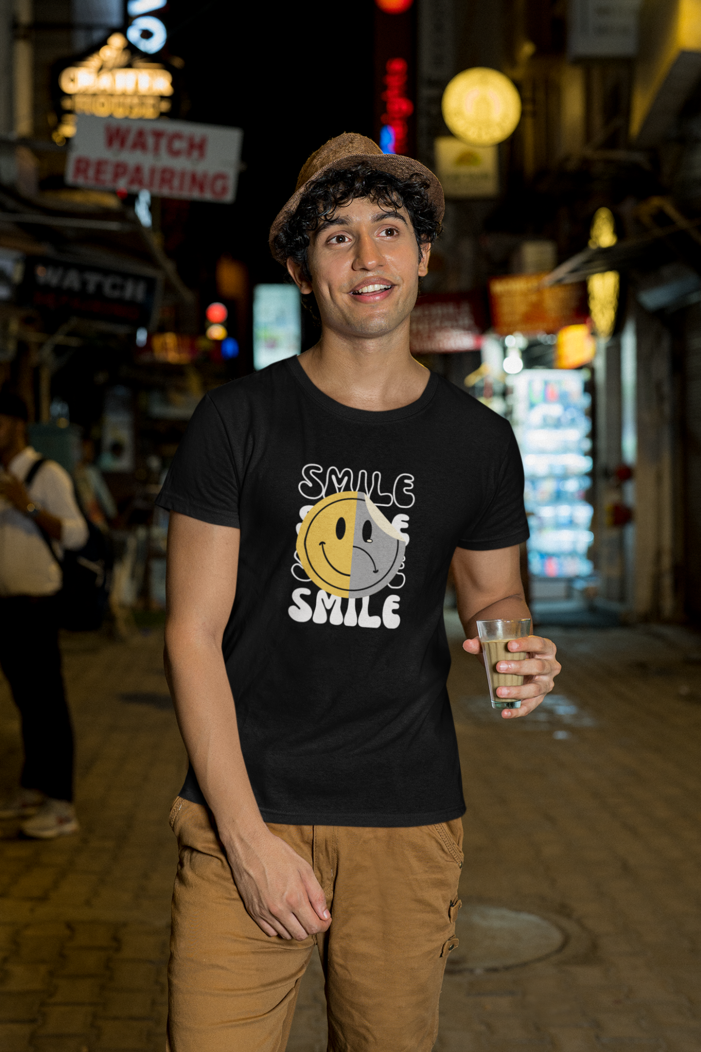 Black Smile Unisex Regular T-Shirt