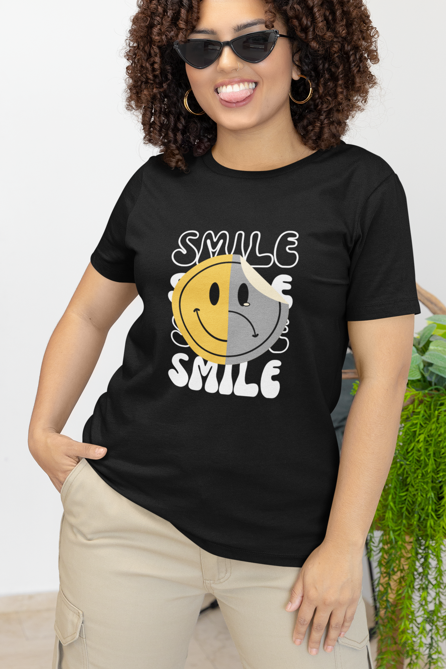 Black Smile Unisex Regular T-Shirt