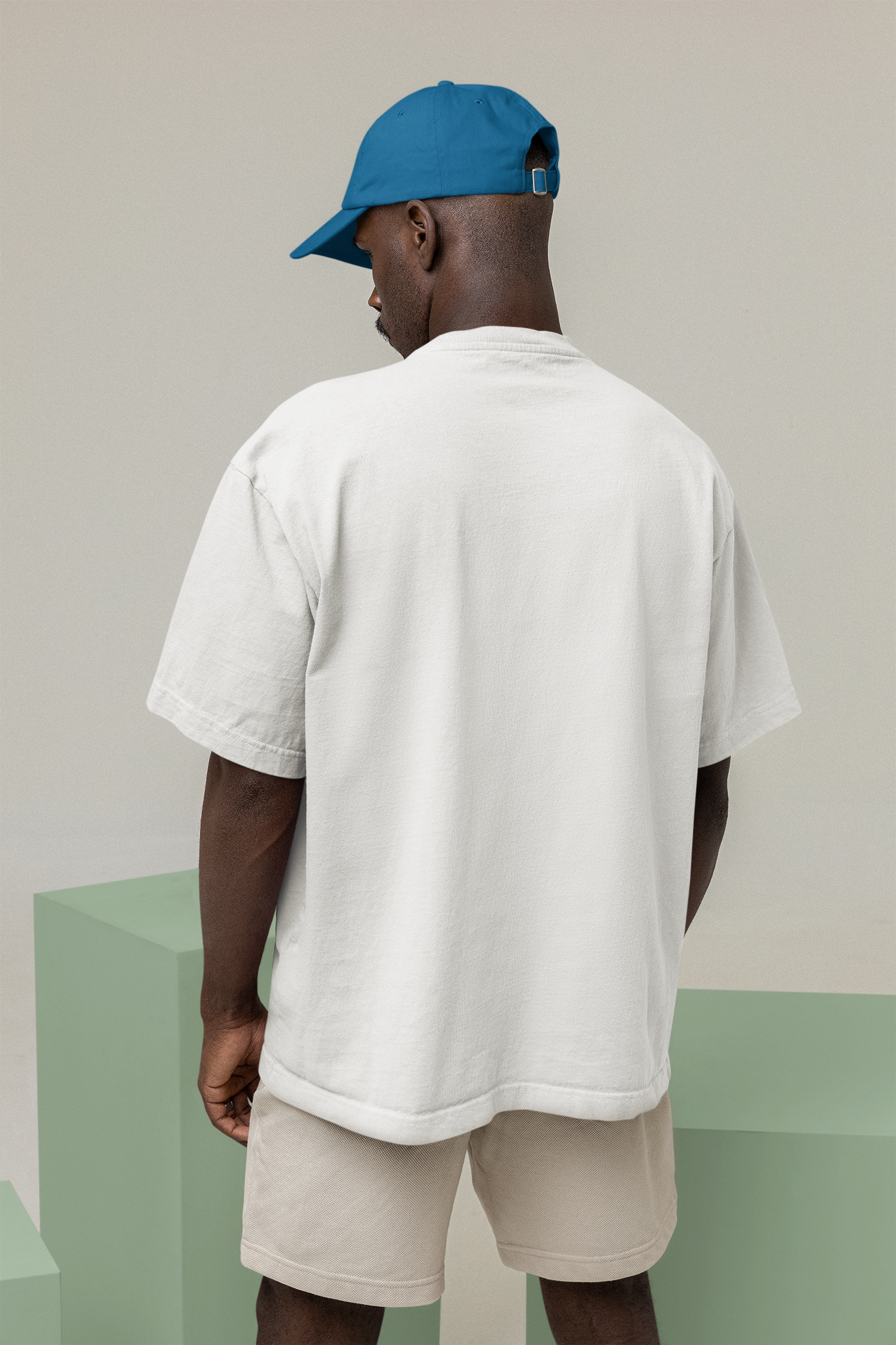 White Solid Oversized Unisex T-Shirt