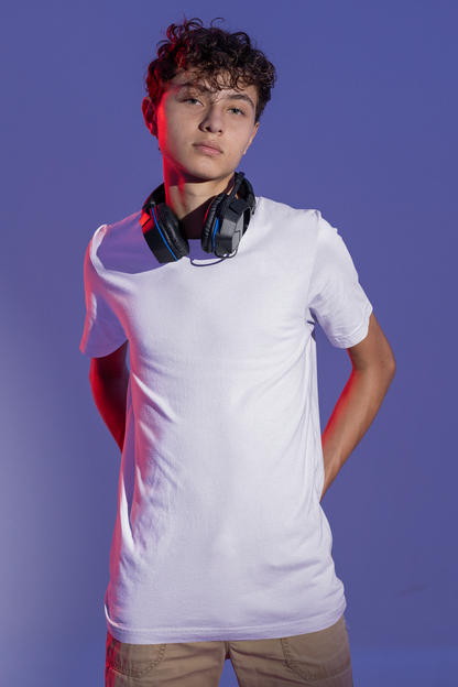 White Solid Regular Unisex T-Shirt