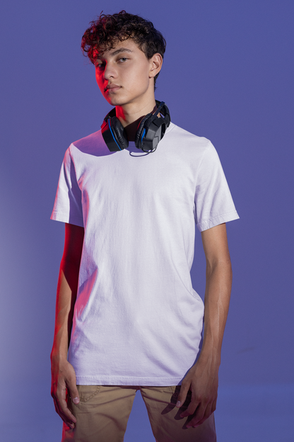 White Solid Regular Unisex T-Shirt