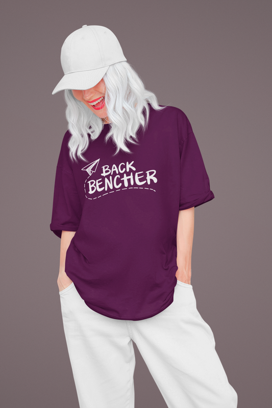 Wine Back Bencher Unisex Oversized T-Shirt