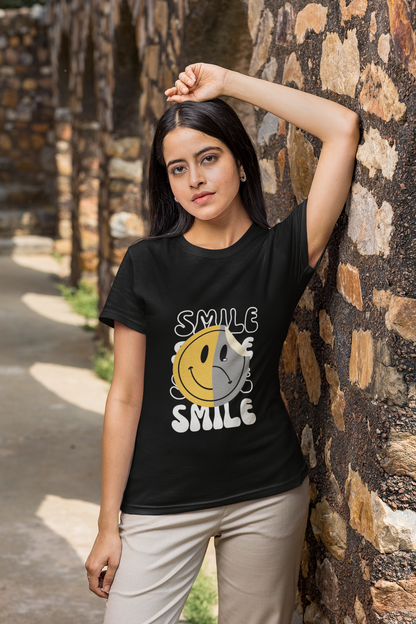 Black Smile Unisex Regular T-Shirt