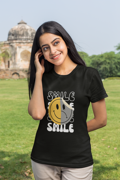 Black Smile Unisex Regular T-Shirt